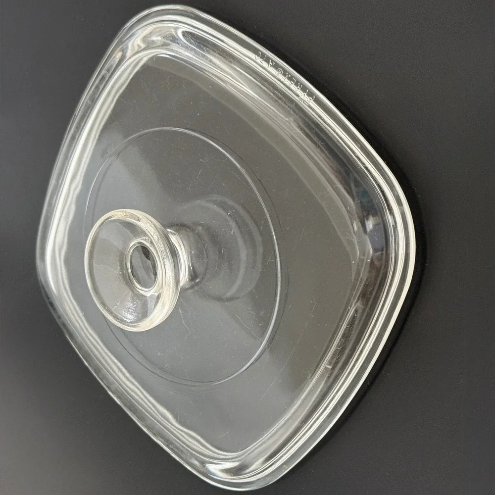 Vintage Pyrex 50 Square Glass Replacement Lid Clear Casserole Dish Cover